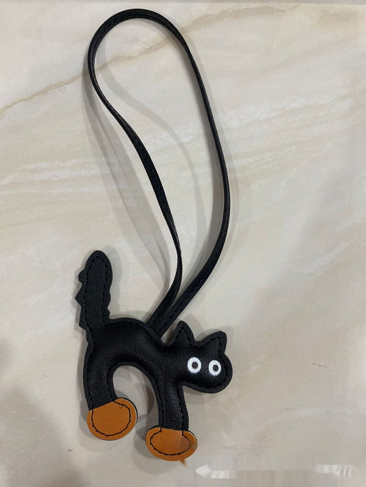 Mini CAT Leather Bag Pendant Charm for Bags and Keychains global swanky 3