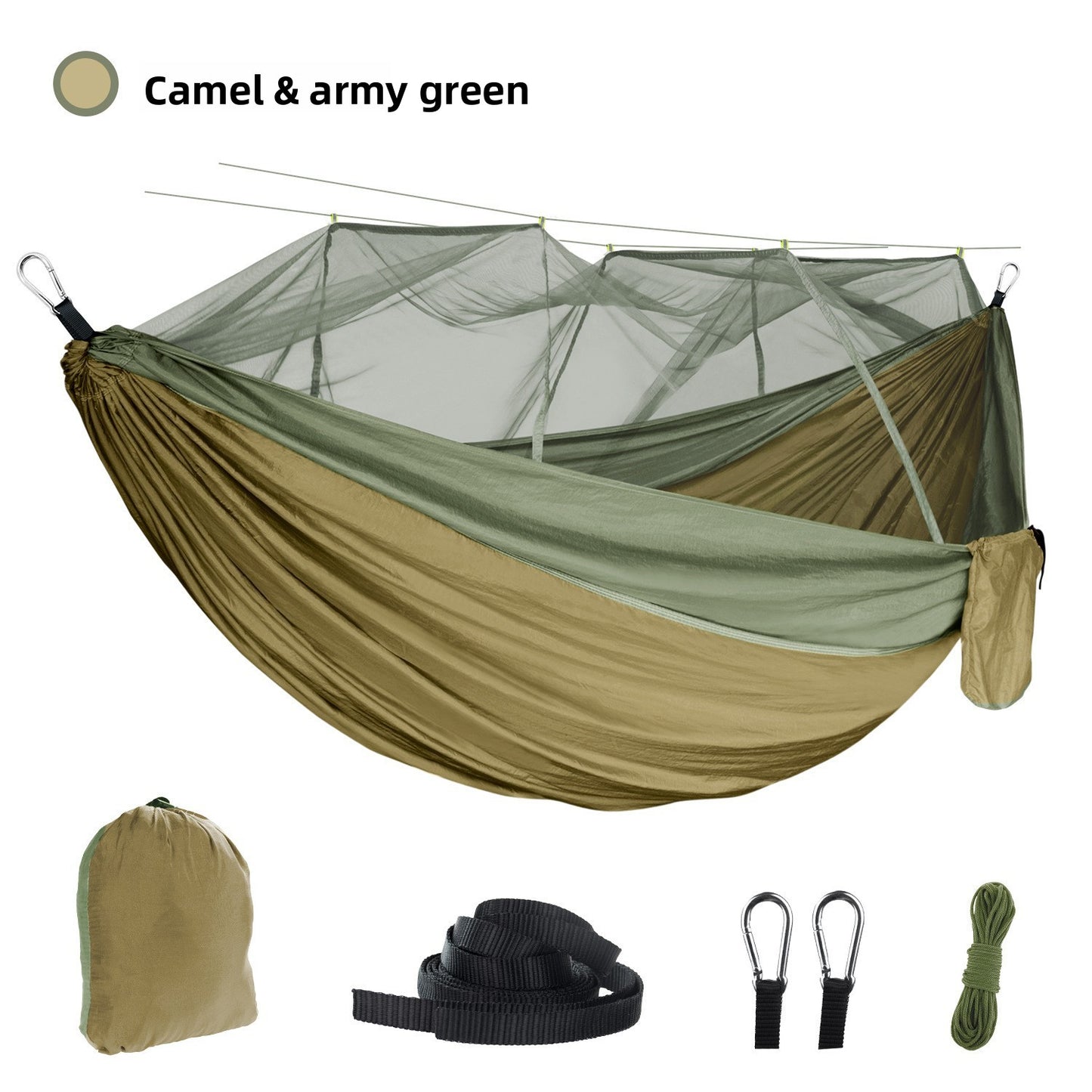 Mosquito Net Camping Hammock with Parachute Cloth Global Swanky 1