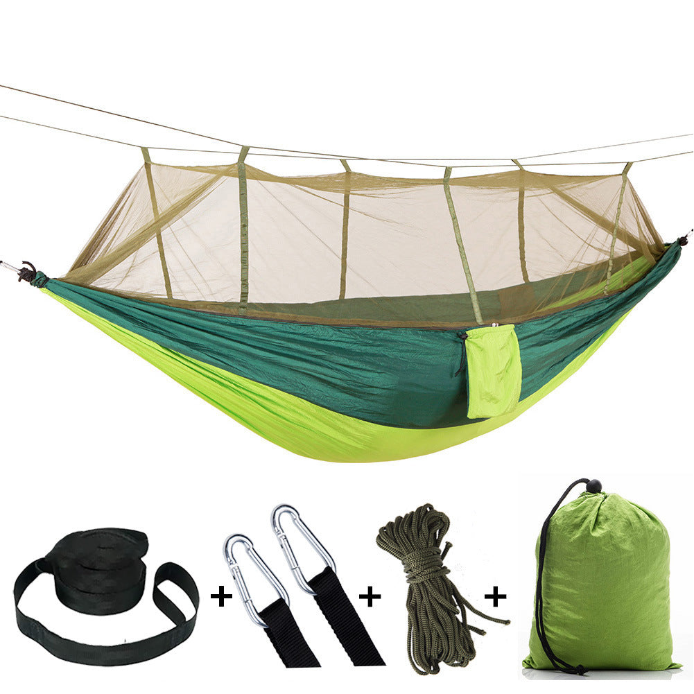 Mosquito Net Camping Hammock with Parachute Cloth Global Swanky 3