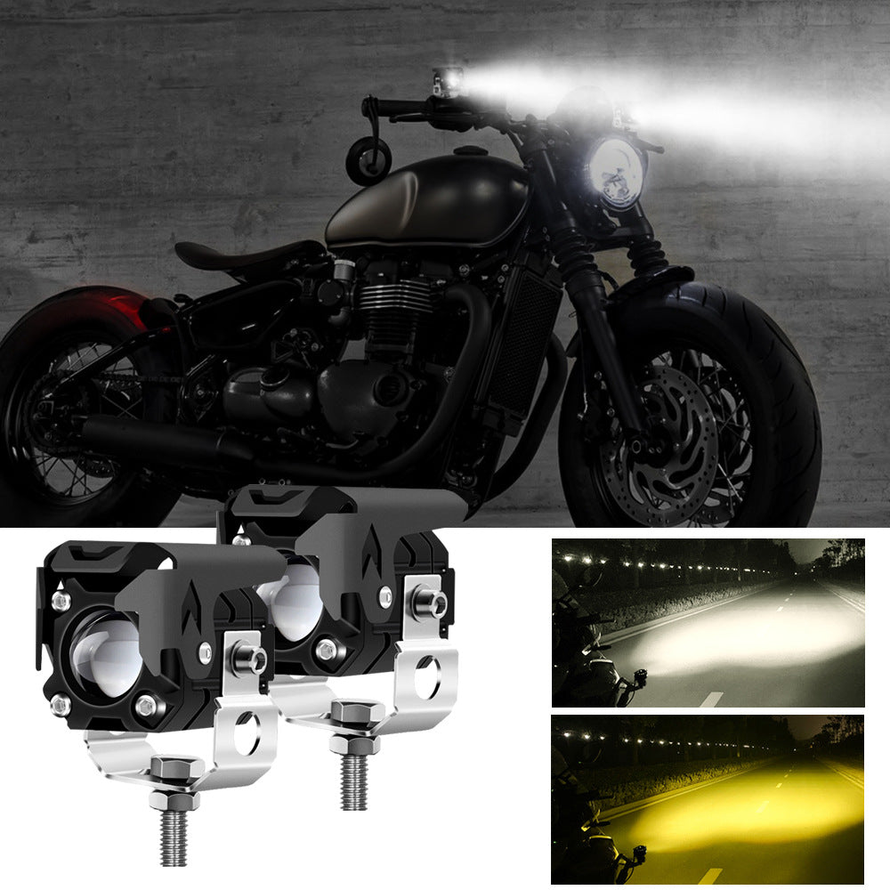 Motorcycle LED Work Light Bi-Colour Yellow White External Kit Global swanky 1