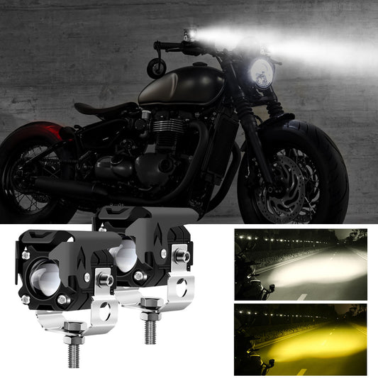 Motorcycle LED Work Light Bi-Colour Yellow White External Kit Global swanky 1