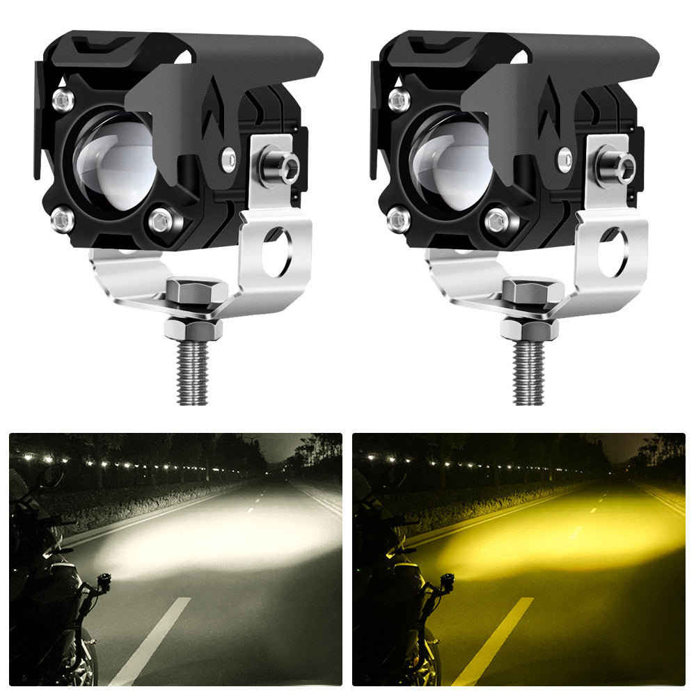 Motorcycle LED Work Light Bi-Colour Yellow White External Kit Global swanky 2