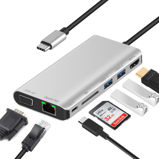 Multi-Function Type-C Docking Station with SD & TF Card Slots Global swanky 1