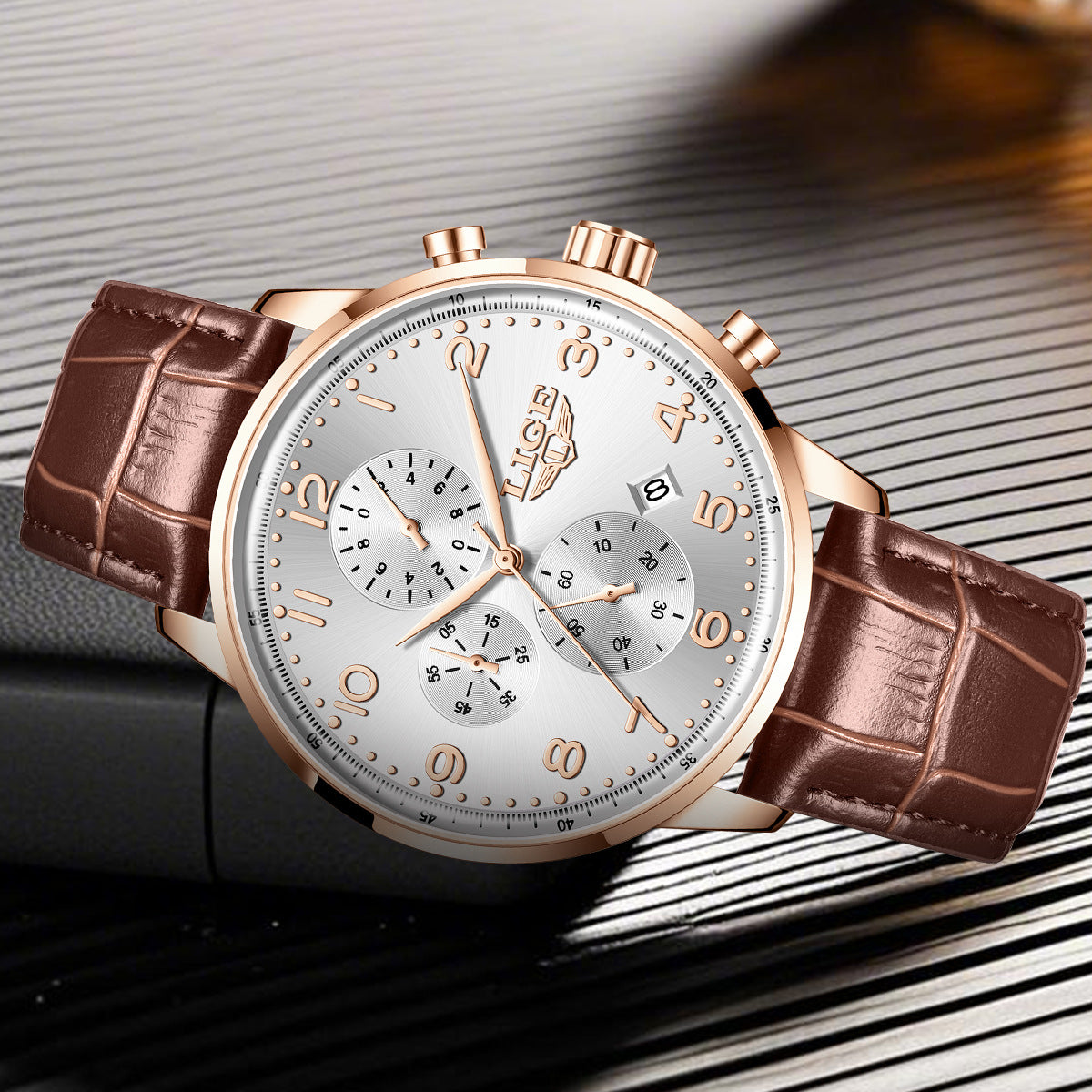 Multifunctional Calendar Leather Belt Men’s Mechanical Watch
global-swanky 2