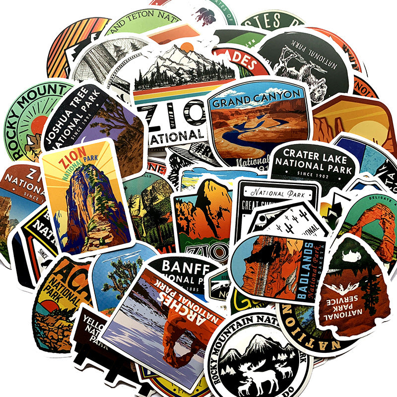 National Park 50-Piece Waterproof PVC Stickers Stationery Set
global-swanky 1