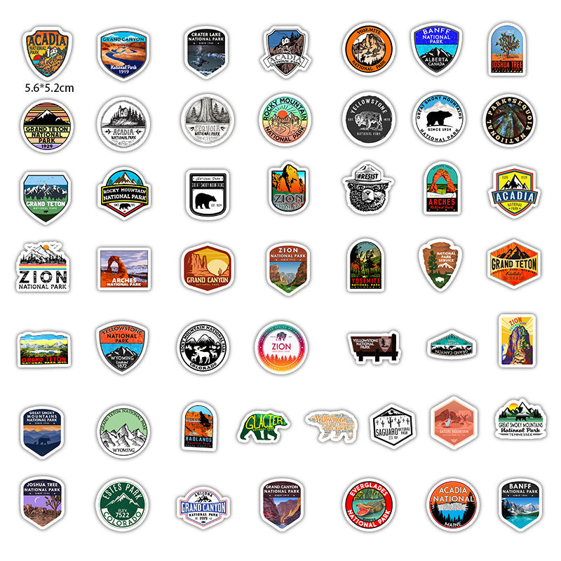 National Park 50-Piece Waterproof PVC Stickers Stationery Set
global-swanky 3