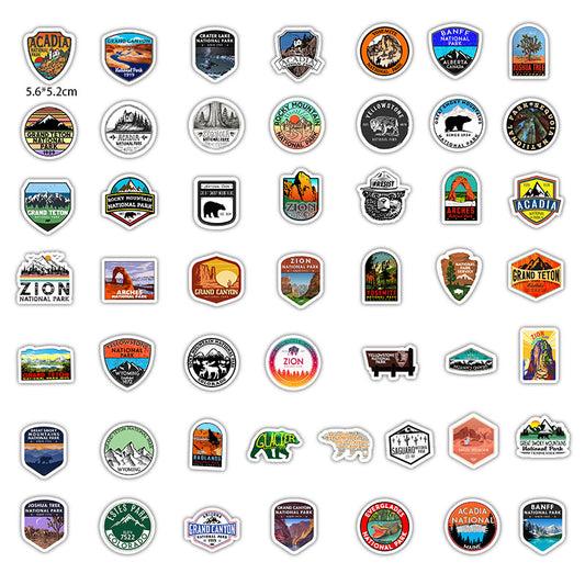 National Park 50-Piece Waterproof PVC Stickers Stationery Set
global-swanky 3