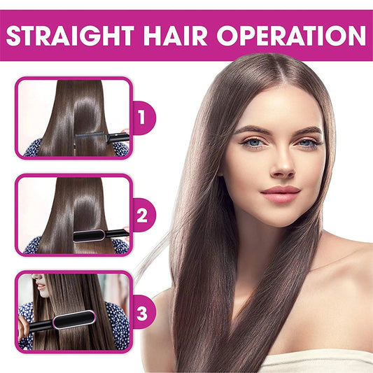 New 2-in-1 Hair Straightener with Negative Ion Curling Tong globalswanky 03