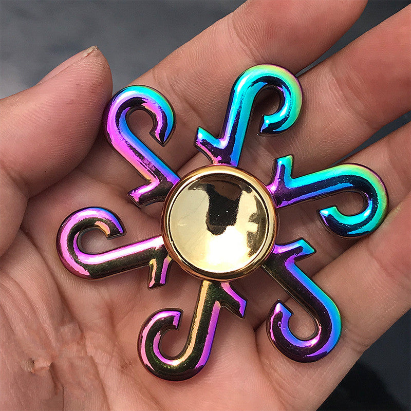New Colorful Zinc Alloy Fingertip Spinner Decompression Toys globalswanky 01