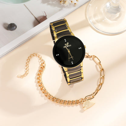  New Fashion Couple Watch Simple All-Match Heart Bracelet Set
global-swanky- 2