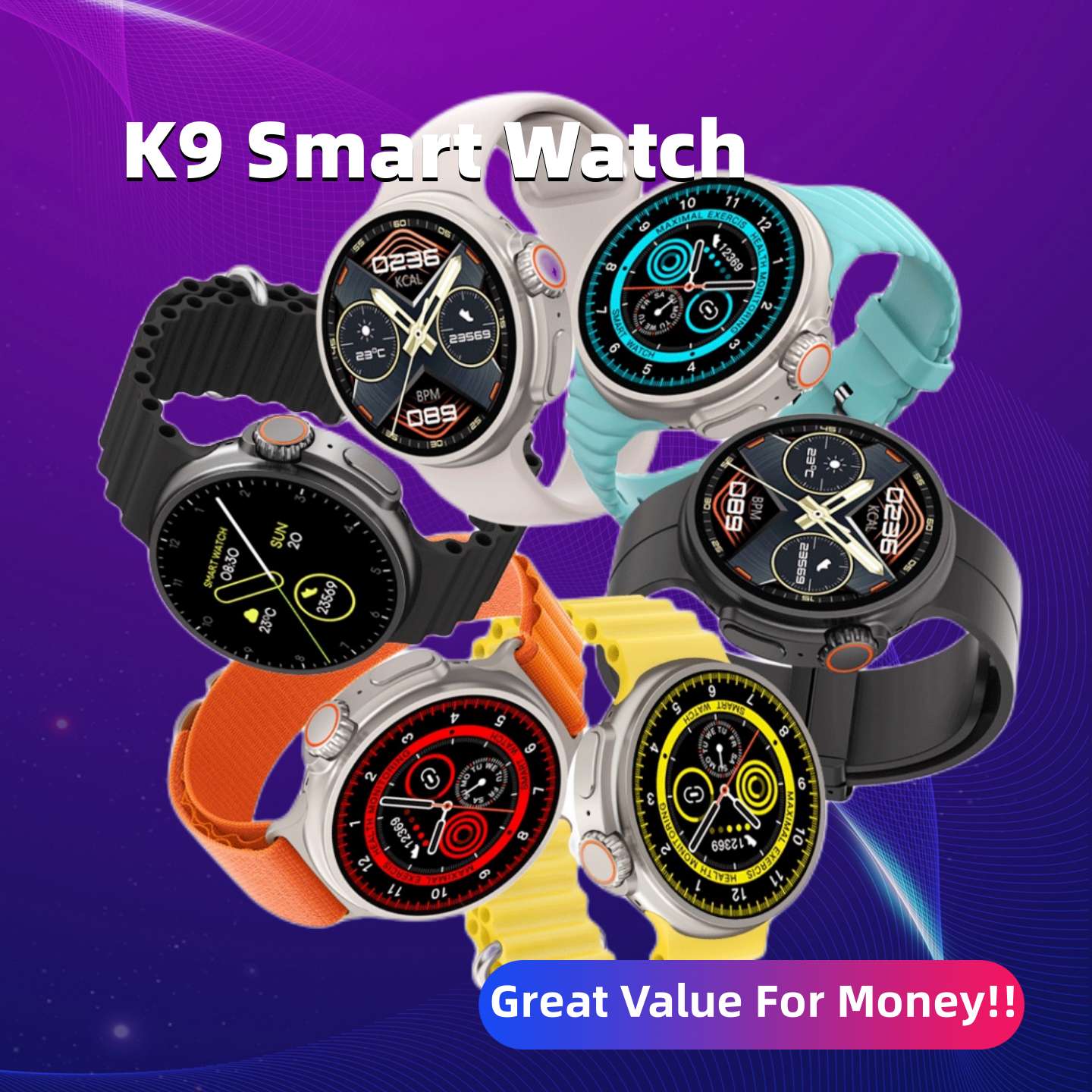 New K9 Smart Watch 1.39 Round Dial NFC Wireless Charging Pay
Global swanky 1
