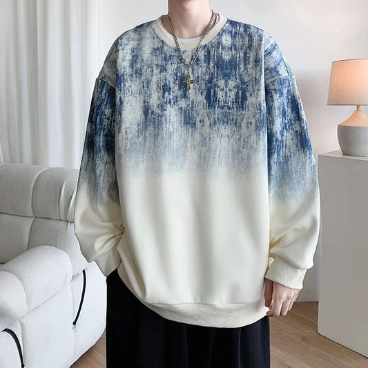New Tie Dye Crew Neck Hoodie for Men – Stylish Everyday Wear global swanky 2