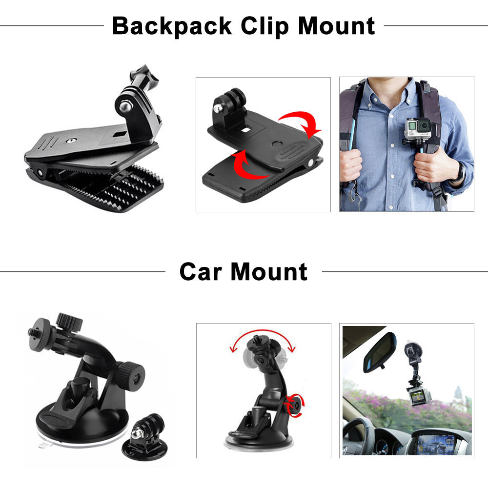 Nine-Piece Action Camera Accessories Set for Sports & Travel Global Swanky 02