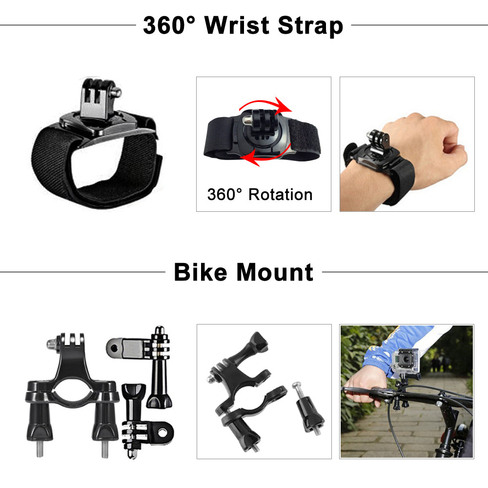 Nine-Piece Action Camera Accessories Set for Sports & Travel Global swanky 3