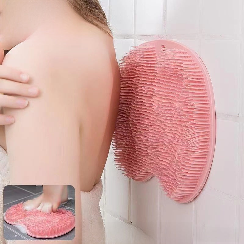 Non-Slip Silicone Foot Back Scrubber Pad Bath Shower Care globalswanky 01