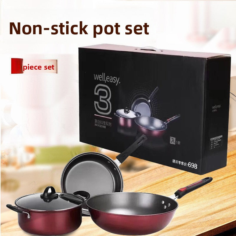 Nonstick Cookware Set Durable Pots and Pans for Home Meals globalswanky 02