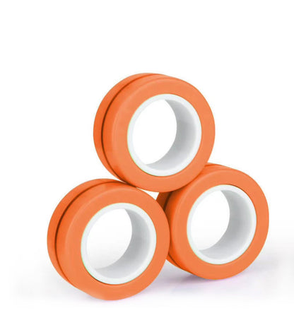 Office Decompression Toy Ring Magnetic Finger Ring Stress Toy globalswanky 01 