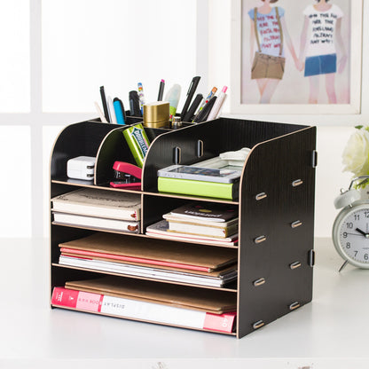  Office Desk Wooden Storage Box Elegant Organizer  Workspace
global-swanky 2