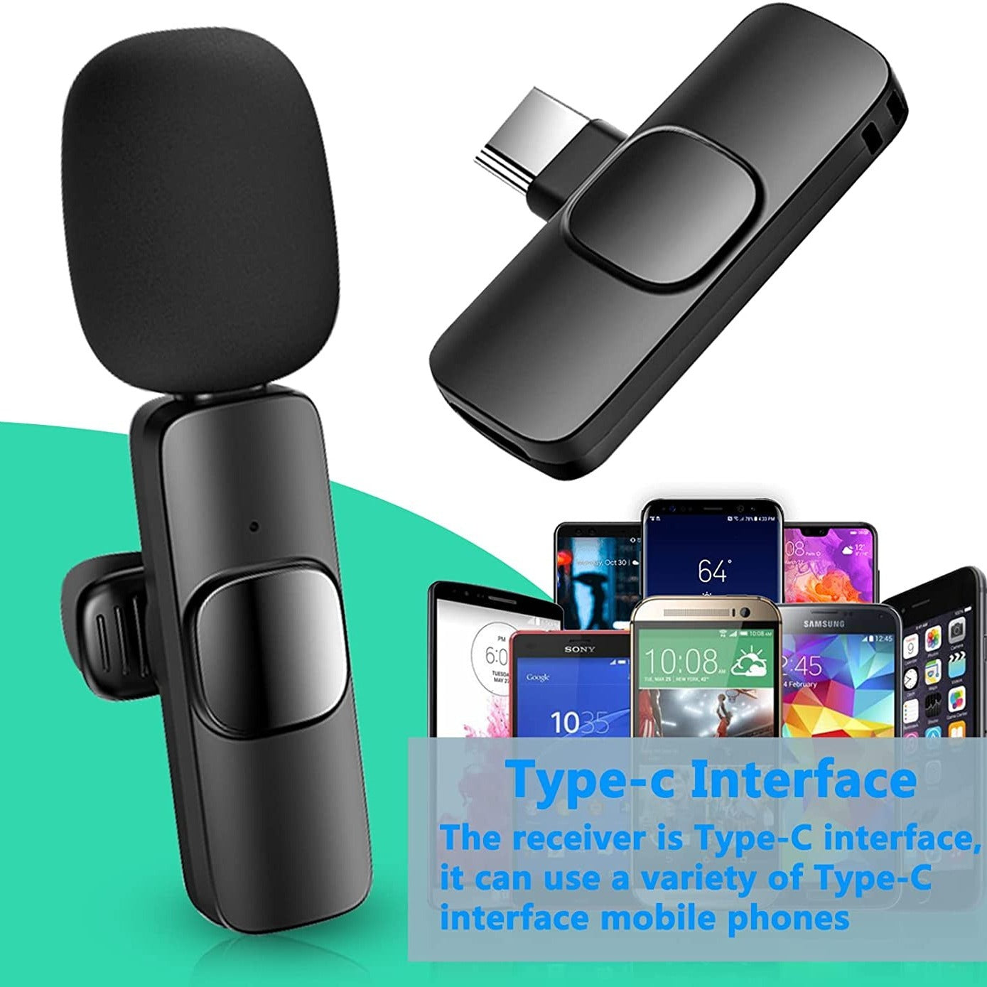 Omnidirectional Wireless Mic for Interviews and Podcasts globalswanky 01