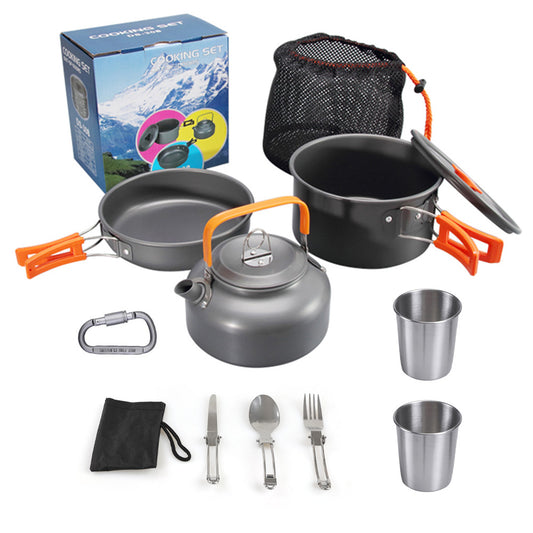 Outdoor Camping Cookware Set for Hiking Travel Cooking Gear globalswanky 01