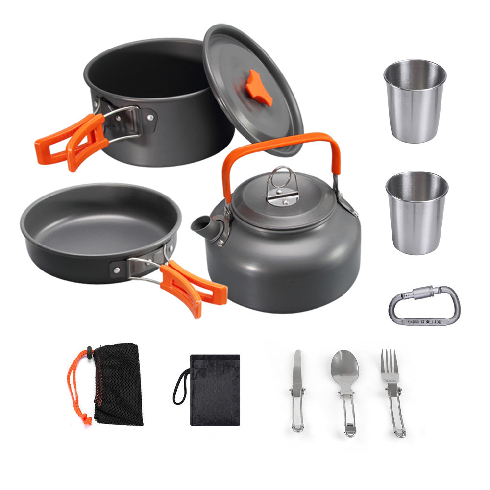 Outdoor Camping Cookware Set for Hiking Travel Cooking Gear globalswanky 02