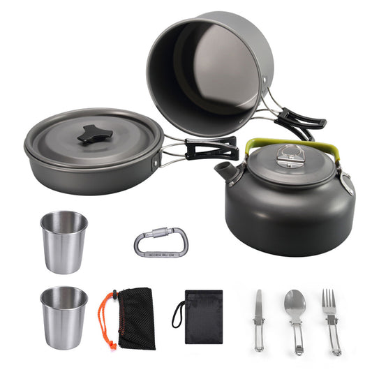 Outdoor Camping Cookware Set for Hiking Travel Cooking Gear globalswanky 03