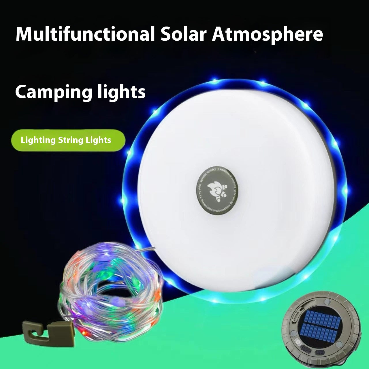 Outdoor Solar Camping Tent Light for Hiking Travel Night Use globalswanky 01