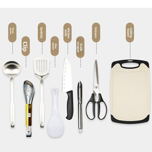 Outdoor Stainless Steel Camping Cookware Set Portable Kit  global-swanky 2
