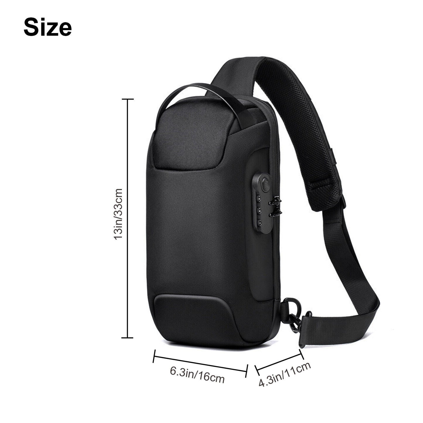 Oxford Crossbody Bags With USB Anti-Theft Shoulder Chest Pack Global swanky 3