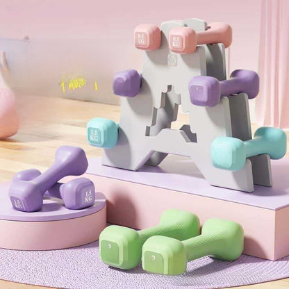 PVC Dumbbells for Women and Beginners Home Fitness Gear Set globalswanky 01