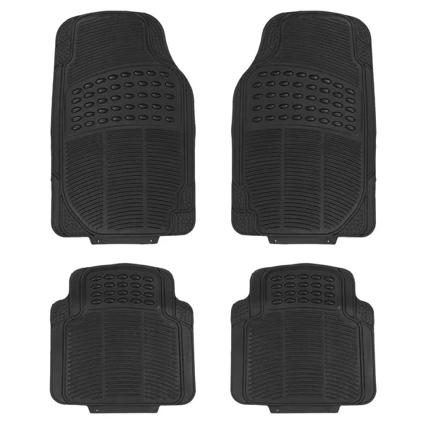 PVC Rubber Floor Mats 4Pcs for Cars SUVs Trucks Heavy Duty Set Global swanky 1