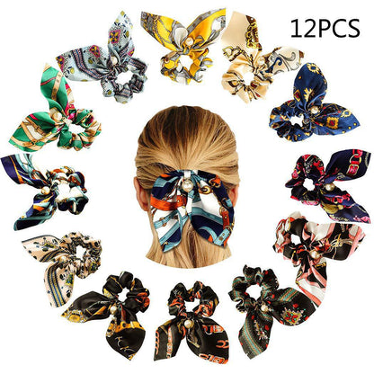 Pearl Pendant Large Hair Band – Knotted Big Bow Hair Rope global swanky 2