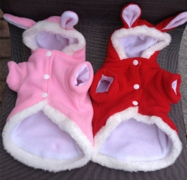 Pet Cat Clothes Mascotas Costume Clothes For Pet Hoodies Cute Rabbit Cat Clothing Puppy Fleece Warm Pet Cat Jacket Global swanky 3