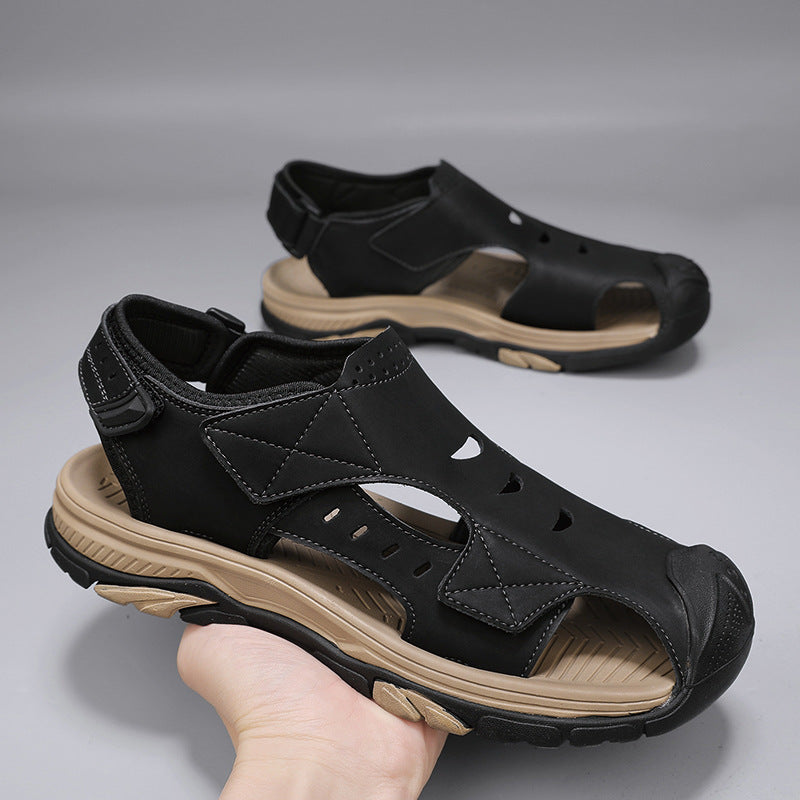 Plus Size Men’s Beach Shoes – Breathable Leather Sandals
global-swanky- 2