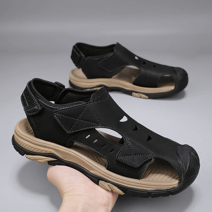  Plus Size Men’s Beach Shoes – Breathable Leather Sandals
global-swanky- 2