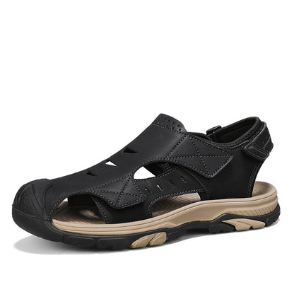  Plus Size Men’s Beach Shoes – Breathable Leather Sandals
global-swanky- 3