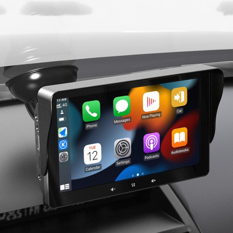 Portable 7 Inch Wireless CarPlay Screen with Suction Mount global swanky 1