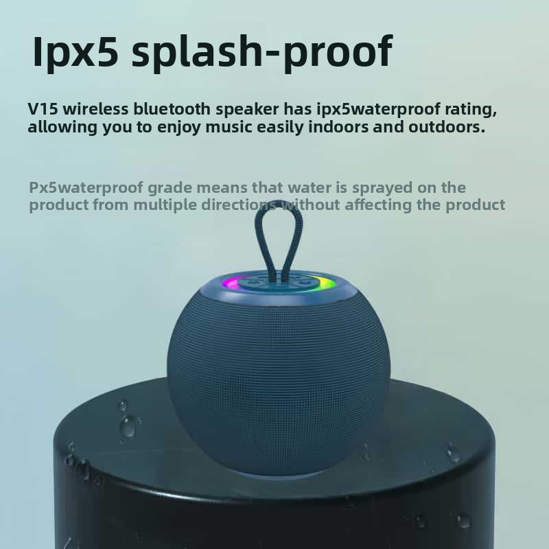  Portable Bluetooth Speaker with Fabric Design and RGB Light global-swanky 3