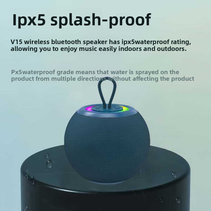  Portable Bluetooth Speaker with Fabric Design and RGB Light global-swanky 3