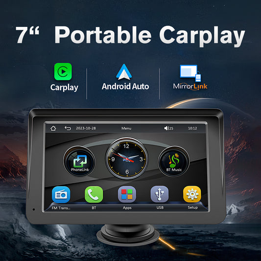 Portable Car Stereo Wireless CarPlay Android Auto 7 Inch global swanky 3