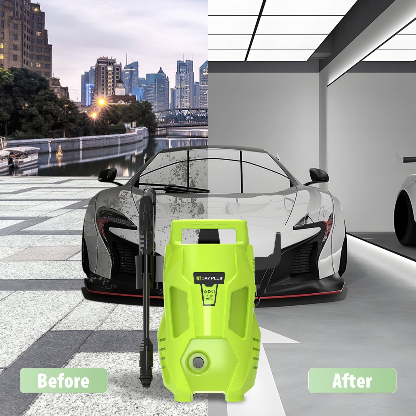 Portable Electric Car Washer High Pressure Cleaning Gun globalswanky 03