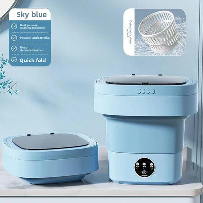  Portable Folding Washing Machine 8L Mini Washer for Travel global-swanky 2