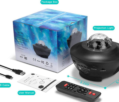 Portable LED Bluetooth Music Projector Light for Home & Party globalswanky 02