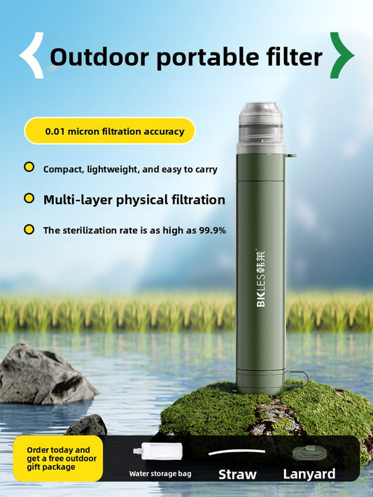 Portable Outdoor Water Purifier with Direct Drink Filter global-swanky 1