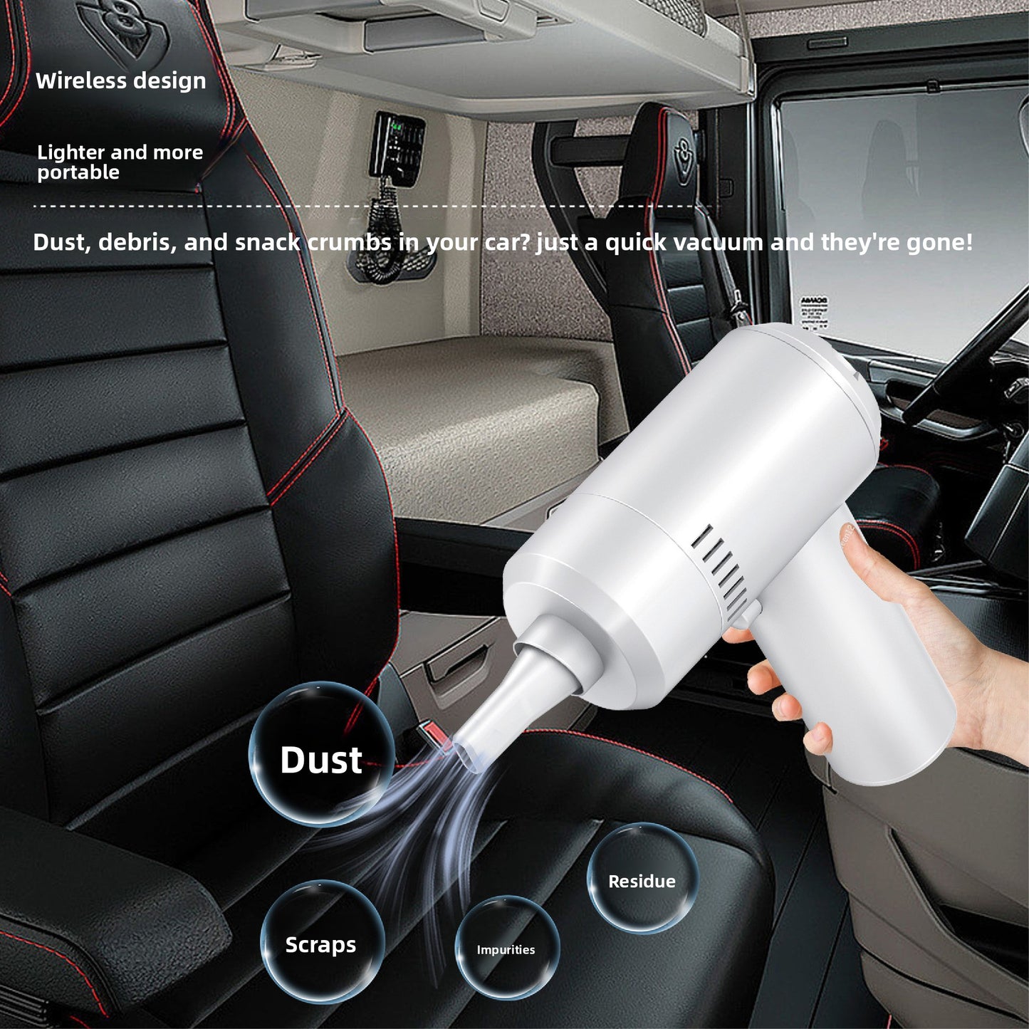 Portable USB Rechargeable Handheld Vacuum Cleaner Daily Uses globalswanky 02