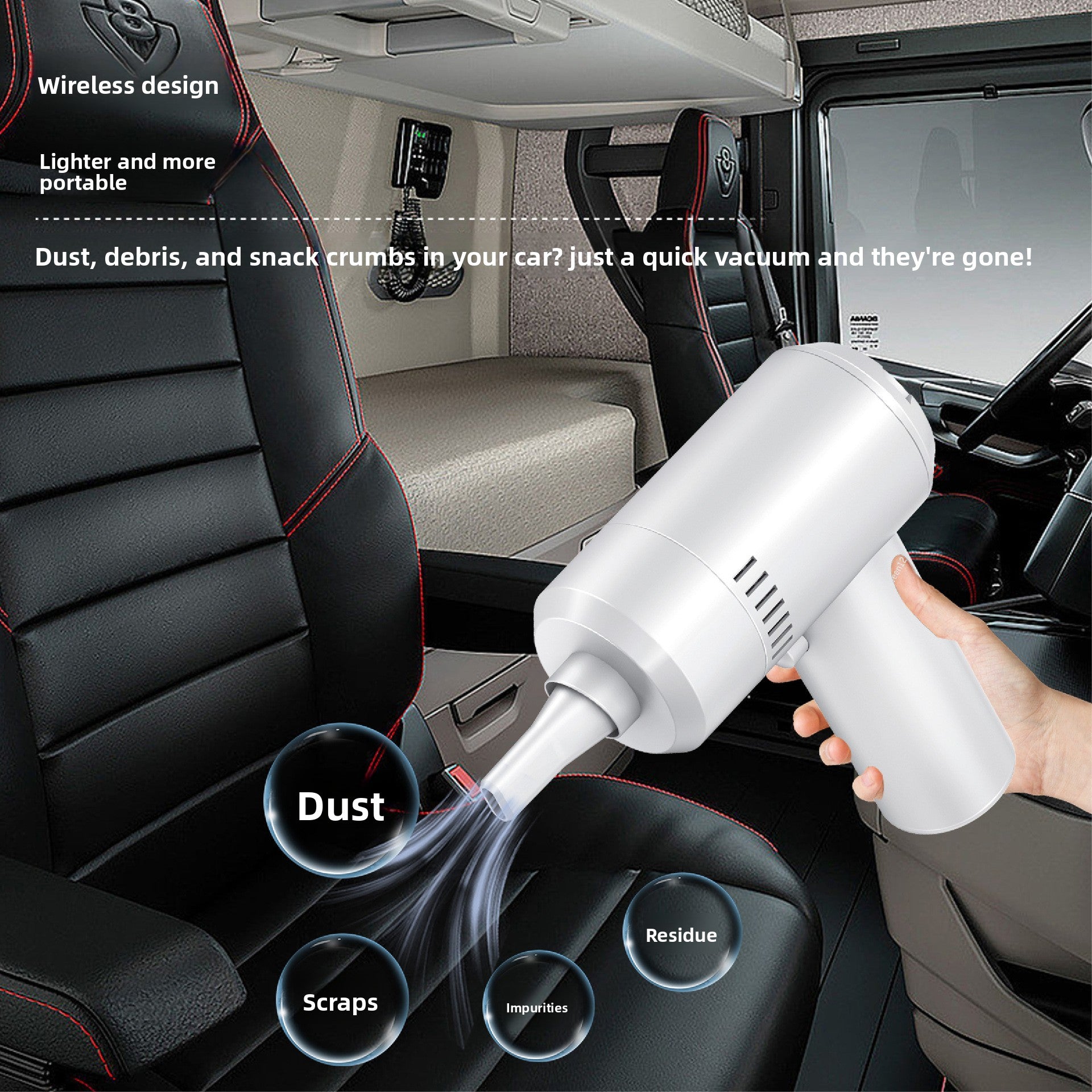 Portable USB Rechargeable Handheld Vacuum Cleaner Daily Uses globalswanky 02