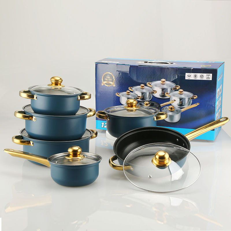Premium Stainless Steel Cookware Kitchen Pots and Pans Set global-swanky 1