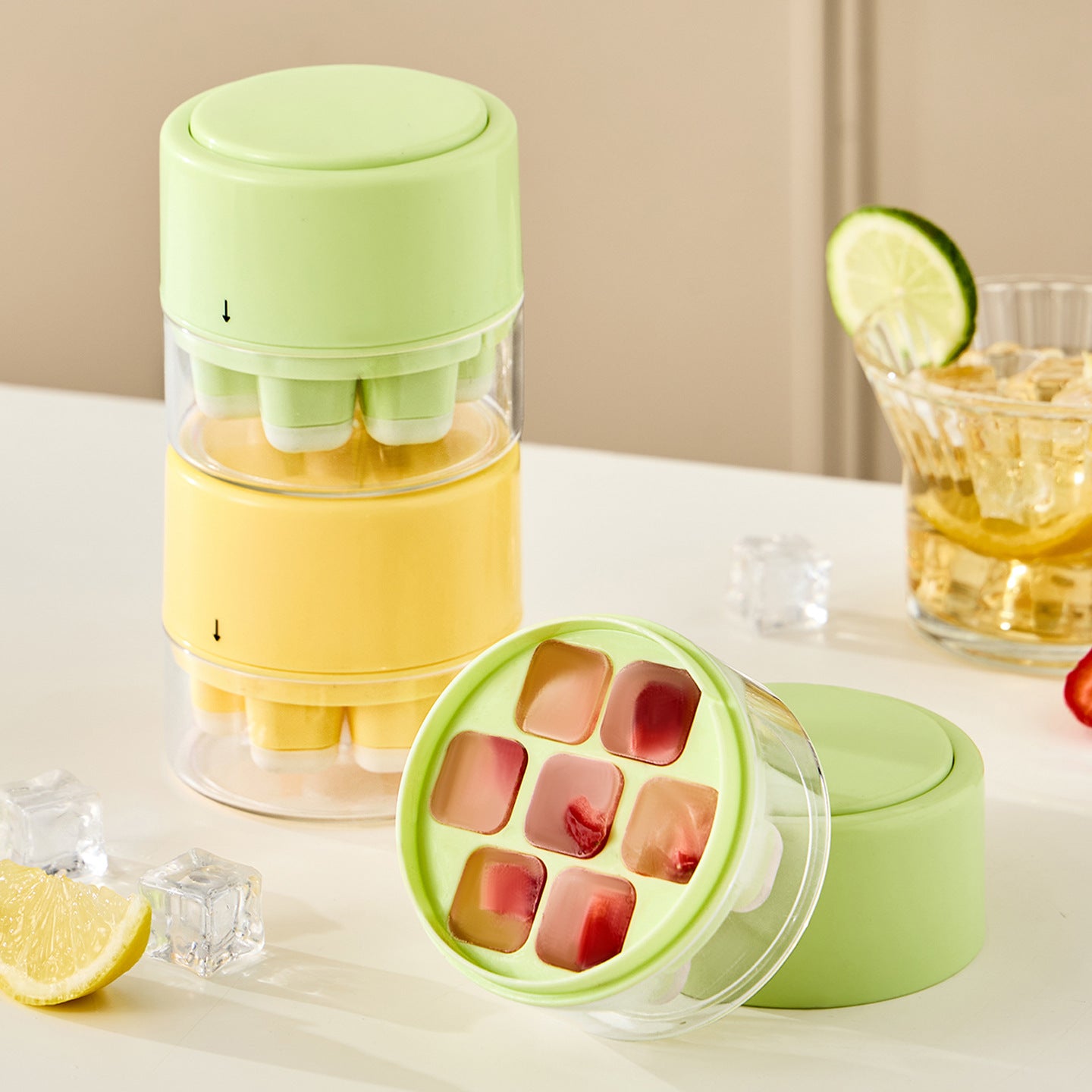 Press Ice Cube Tray with Quick Release Design for Drinks global-swanky 1