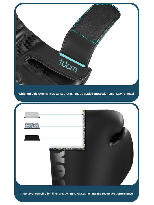 Professional Boxing Training Gloves Comfortable Wrist Support global-swanky 3