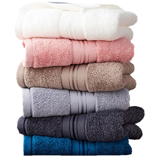 Pure Color Cotton Bath Towel Set Perfect for Beach and Home globalswanky 01